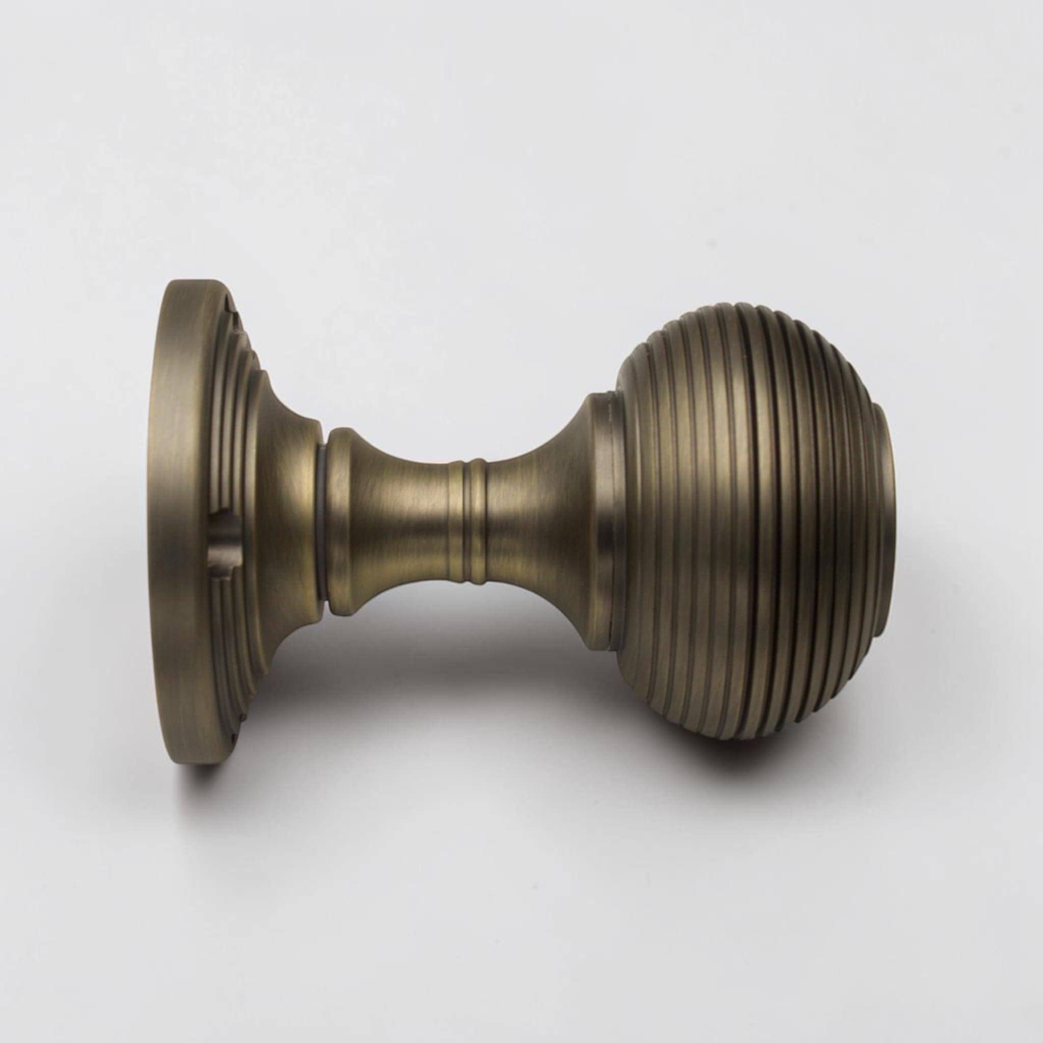 AB Hardware Matt Antique Brass Beehive Sprung Mortice Solid Door Knobs Knob Pair Quality Internal Doors, 55mm - Image 6