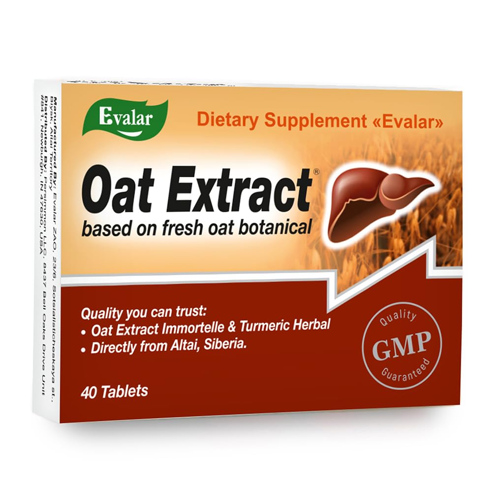 Evalar Oat Extract Immortelle Turmeric Herbs Ovesol Siberian 40 Tabs