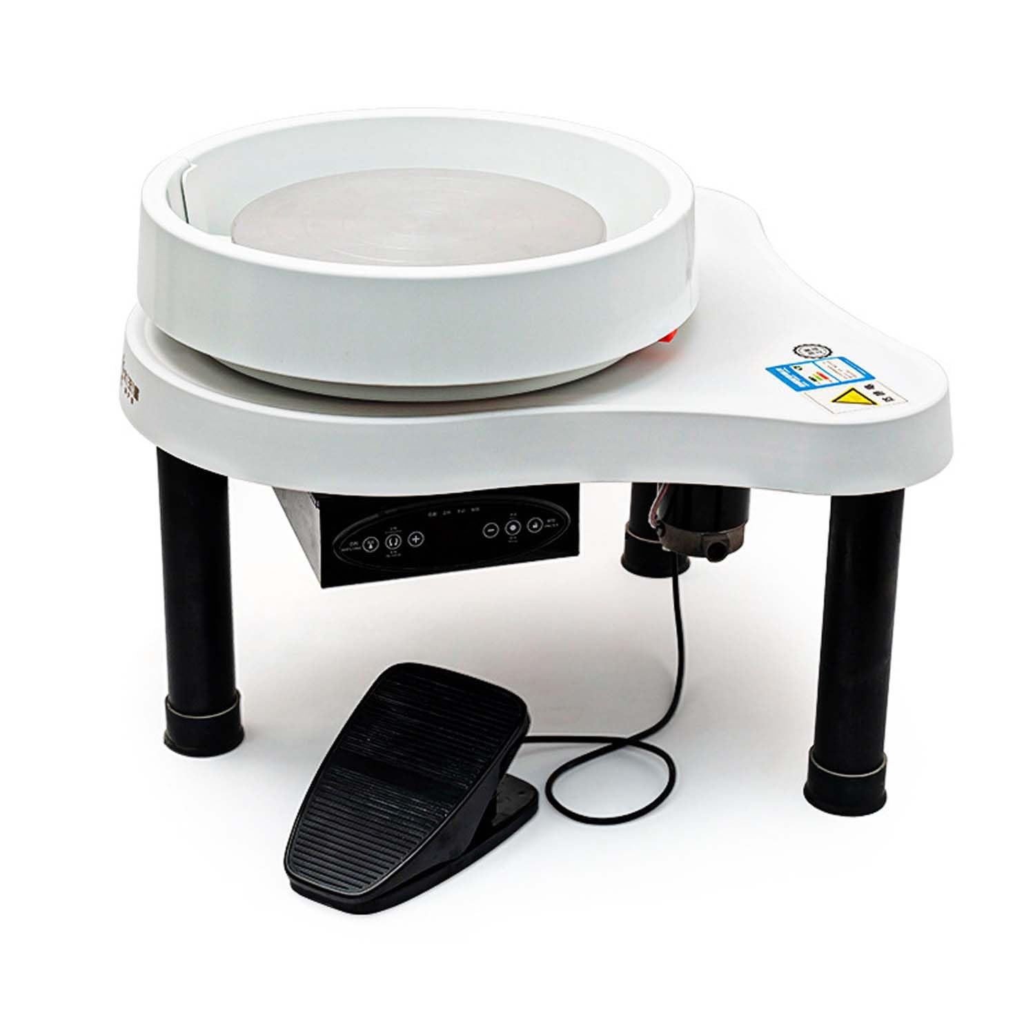 Máquina Formadora De Torno De Alfarería Con Pantalla Táctil LCD Y Pedal, Máquinas Formadoras De Cerámica Eléctricas De 32 Cm, 60-320 RPM., Artesanía Con Arcilla.(White)