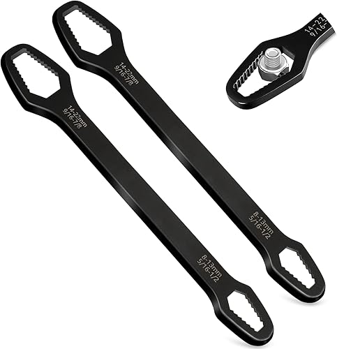 Cadeya Llave universal 2 llaves Torx universales de 8 a 0866in de doble extremo autoapriete ajustable herramientas