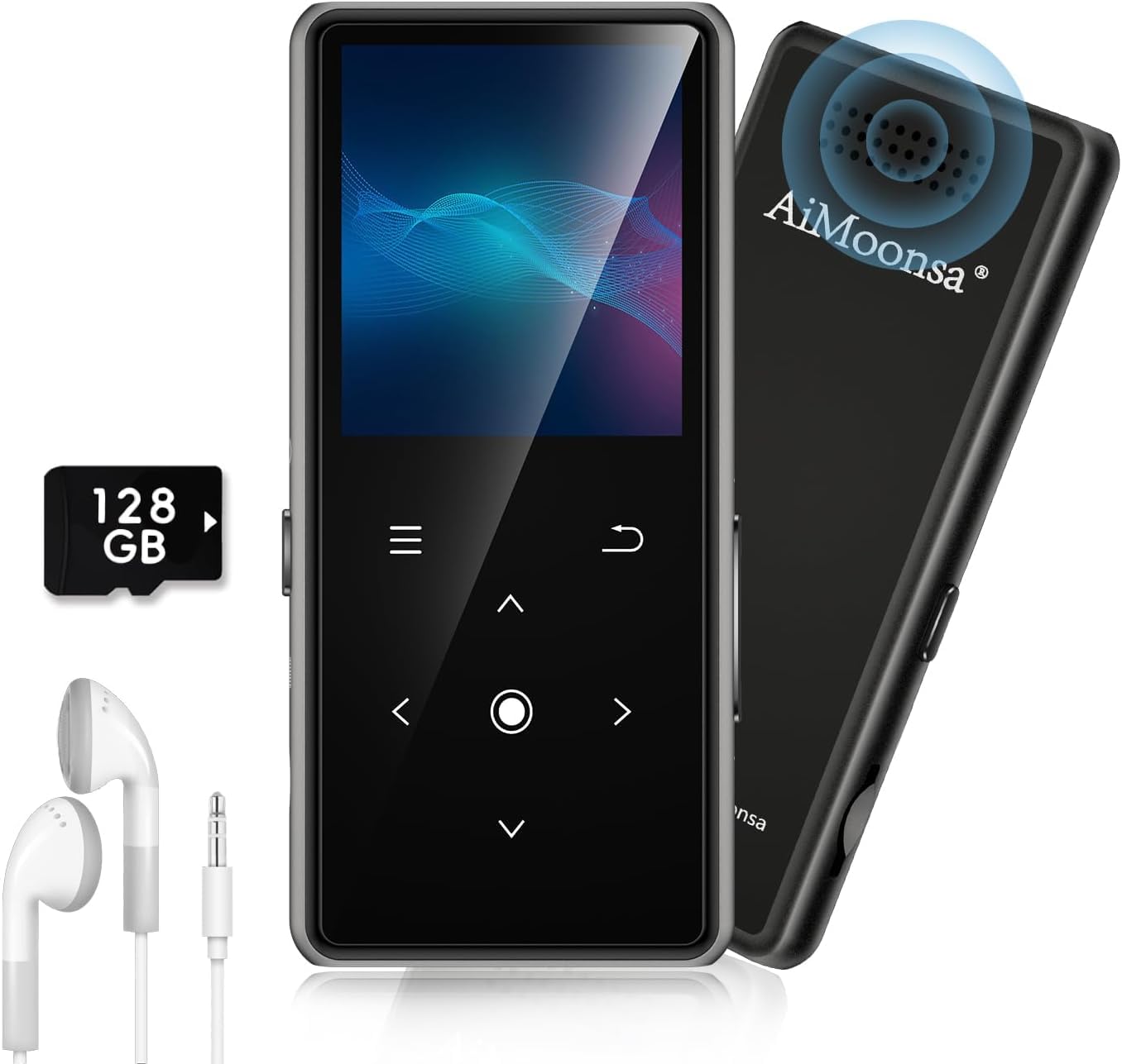 128GB MP3 Player with Bluetooth 5.2, AiMoonsa Music Player with Built-in HD Speaker, FM Radio, Voice Recorder, HiFi Sound, E-Book Function, Earphones Included-image-23
