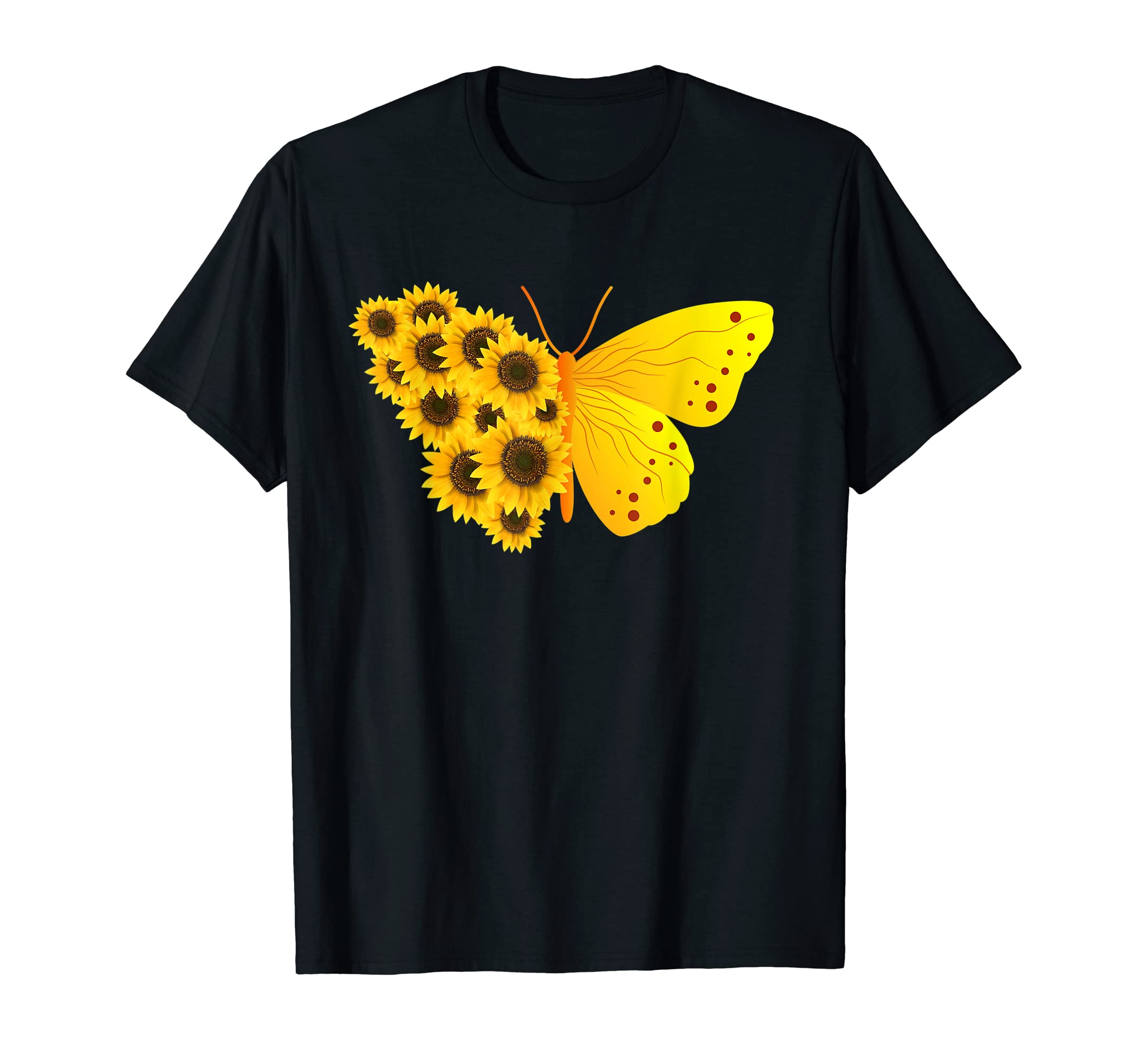 The Butterfly Sunflower Shirt Store CompanySunflower Butterfly T-Shirt