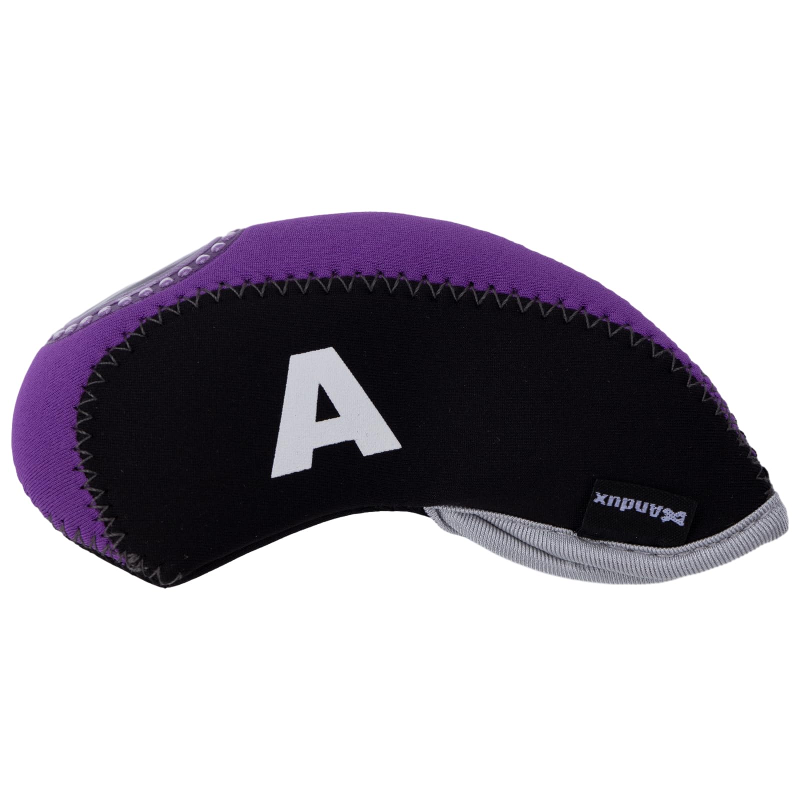 Andux Golf Fer Tête couvertures avec Nombre Tag Lot de 10 Noir/Violet