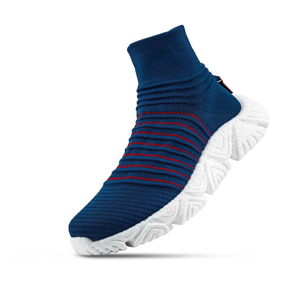 PUCA High Ankle Slip-On Sneakers For men | Light weight with E-TPU Sole | Knitted Socks Upper | Tundra