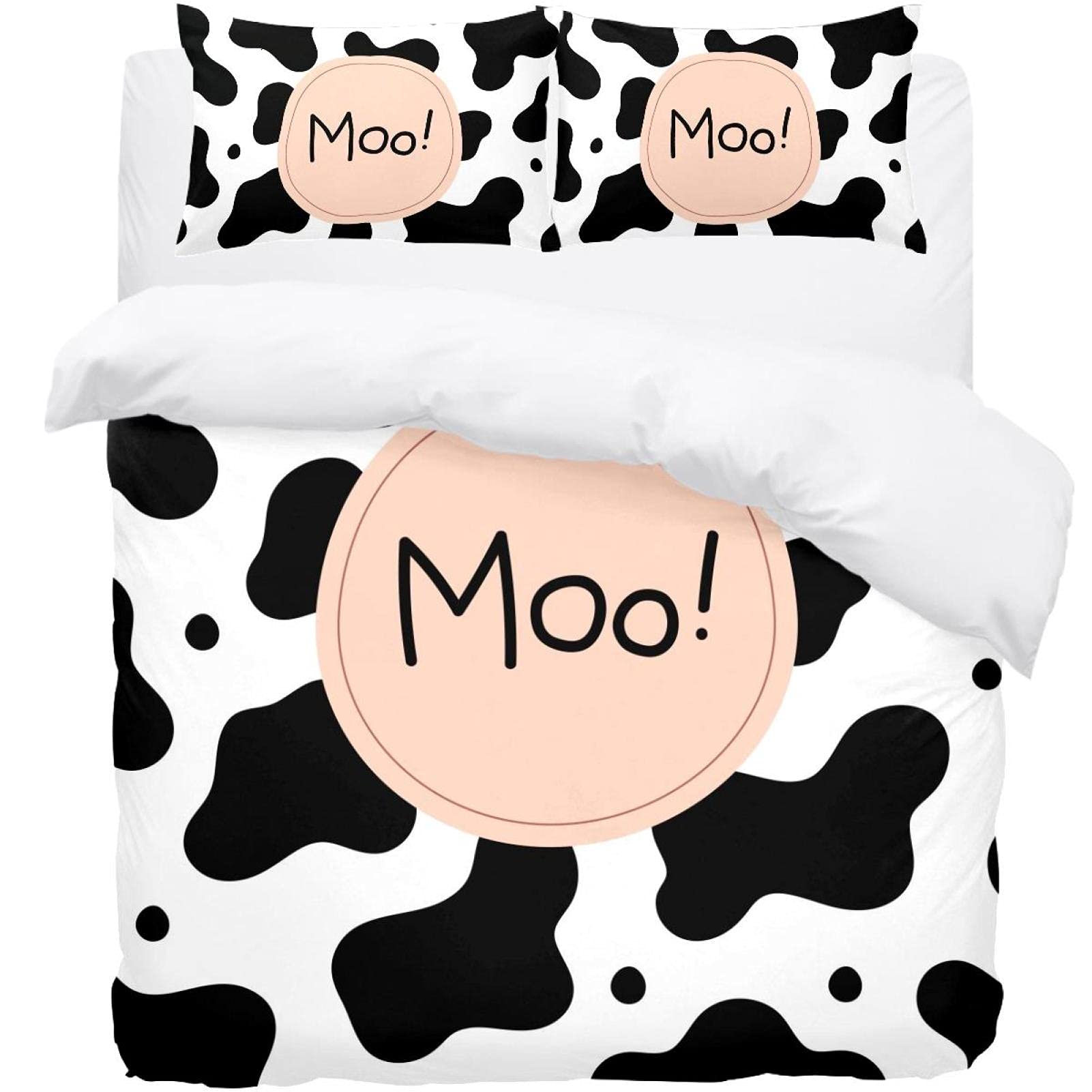 Parure de lit imprimé vache pour une ambiance de chambre cocooning et chaleureuse