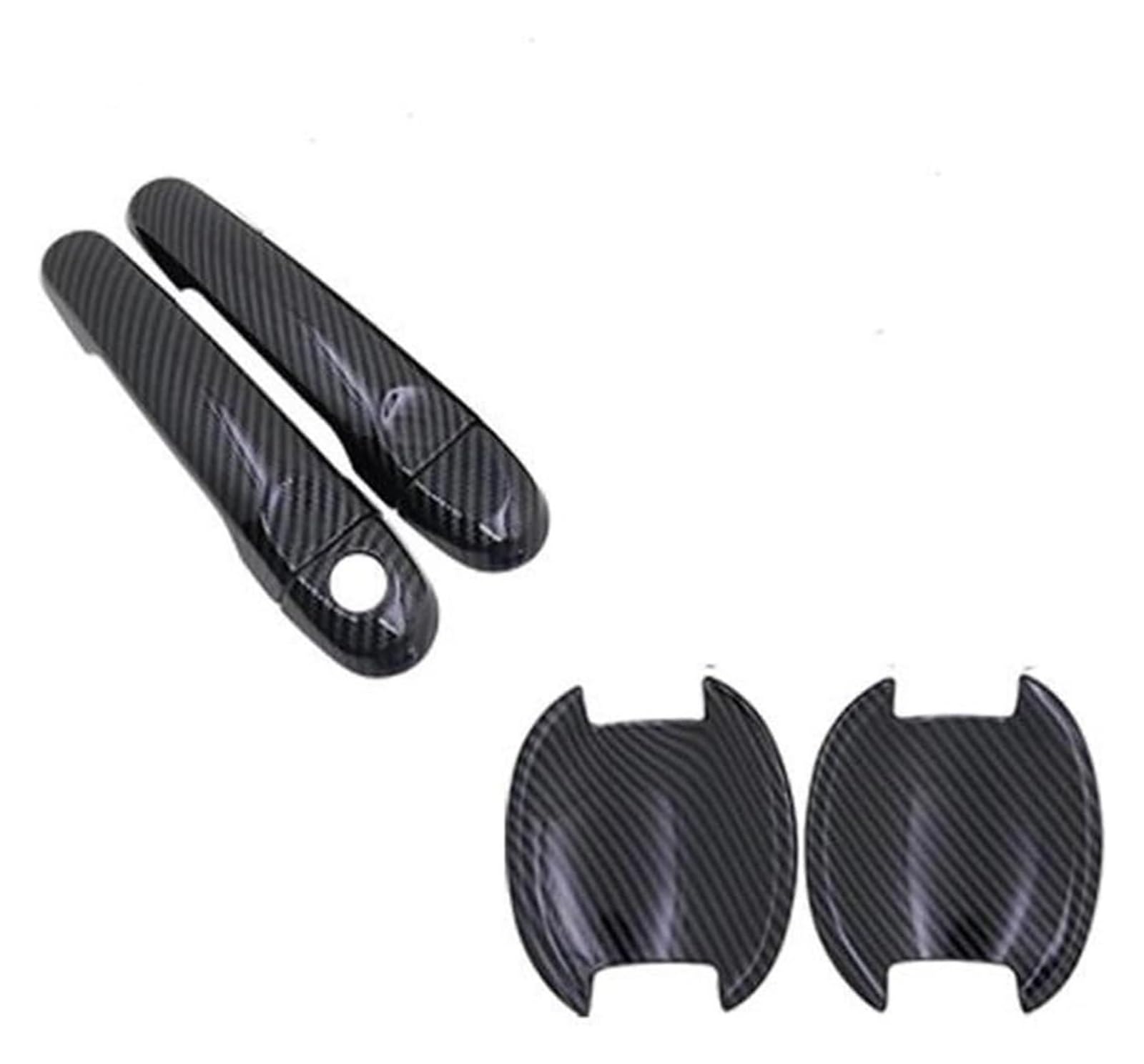Qwqthgs Carbon B No Button Car Exterior Door Handle Cap For Nissan For Juke F15 For Esq Car Exterior Sticker Door Handle Cover 2010-2019(Carbon B No Button)