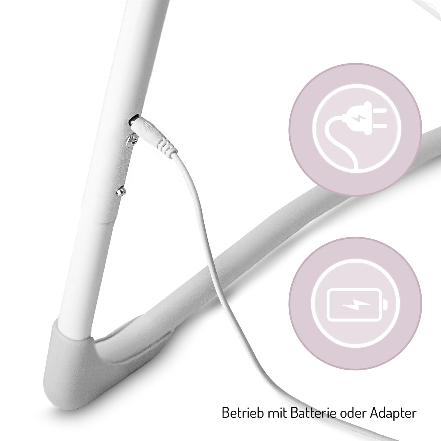 MoMi Babywippe LISS für Babys bis 9 kg, faltbar, Batterie- oder Netzbetrieb, Netzteil mit USB-Kabel, 5-Punkt-Sicherheitsgurt, Bügel und Spielzeug, 6 Melodien, Timer, 5 Schaukelgeschwindigkeit