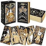 Wyspell Gold Starlight Tarot Deck: Starry Sky-Inspired Tarot Cards with Guide Book - Unique Tarot Cards Set- Tarot Cards for Beginners