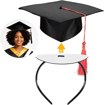 Graduation Cap Headband Firm Anti-Fall Grad Headband Insertnb Secures Your Graduation Cap, Hair Band Hat Accessories