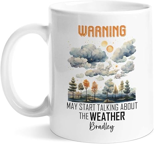 Taza de café personalizada para meteorólogo, Taza de café personalizada con nombre, regalo único para meteorología, Taza de cerámica para amantes