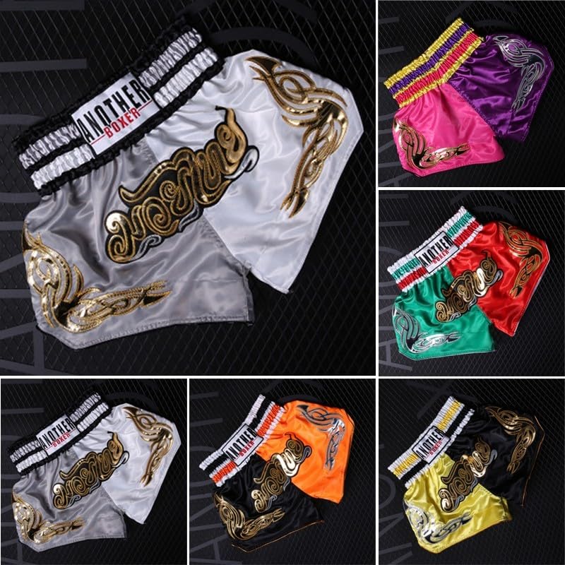 Pantaloncini per MMA, Muay Thai, kickboxing, per bambini e adulti, con vestibilità comoda e design stampato unico