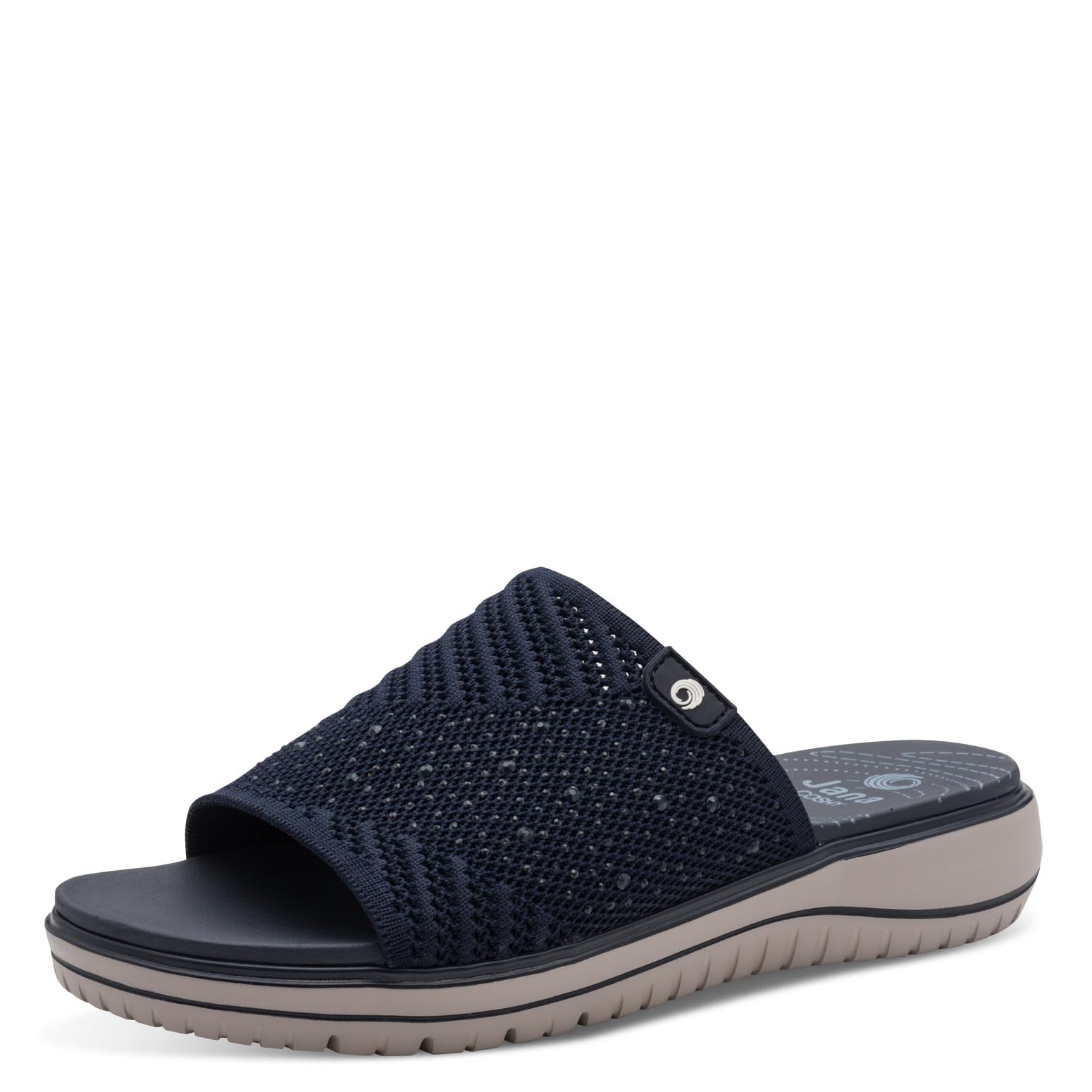 Jana Women's Coshy Mule Flat 8-27264-46 Sandal, Navy, 5 UK