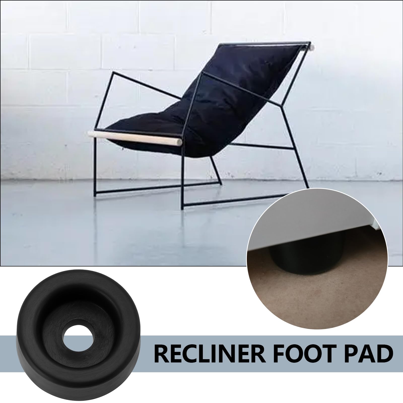 Create idea 10PCS Recliner Feet 31x29.4x11.9mm PE Glide Foot Legs Furniture Feet Pad for Dressing Tables Cabinets Chairs Sofas Black - Image 2
