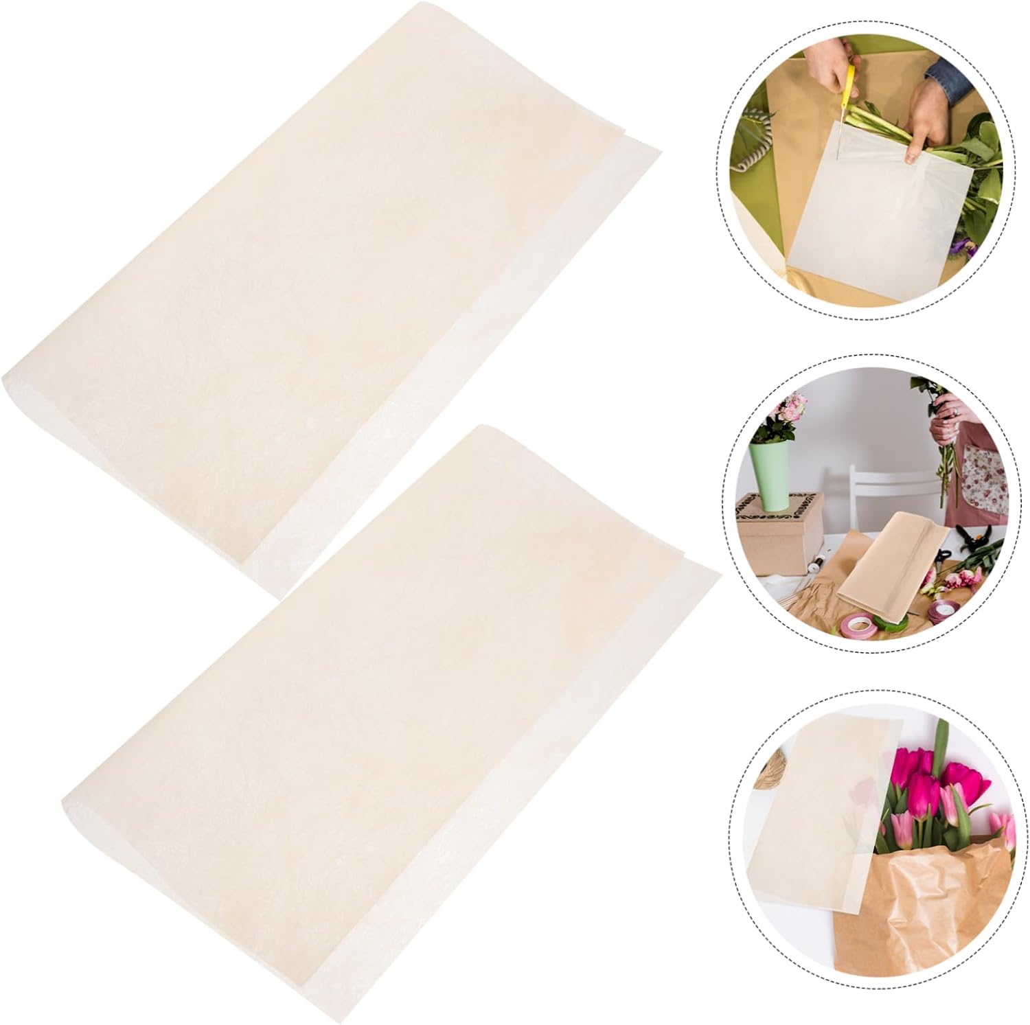 GOOHOCHY 50 Sheets Pear Paper Tissue Present Wrap for Flowers DIY Crafts and Present Packaging Elegant Handcraft Folding Paper and Recyclable