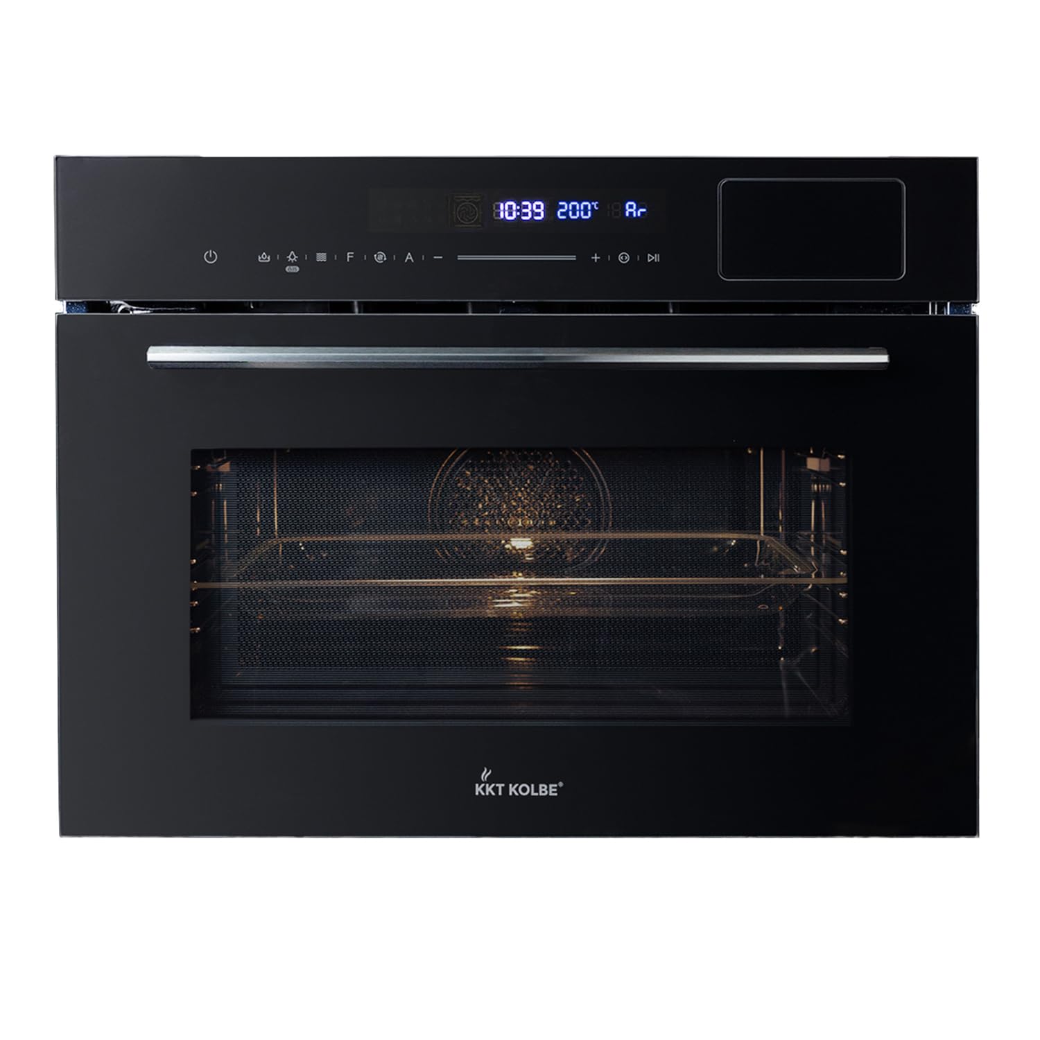 KKT KOLBE Forno da incasso 5 in 1 60 cm con microonde, AirFry, grill e vapore | 50 L | funzione pizza, ventilato, aria calda | timer automatico, display LED | EBMS4503S2