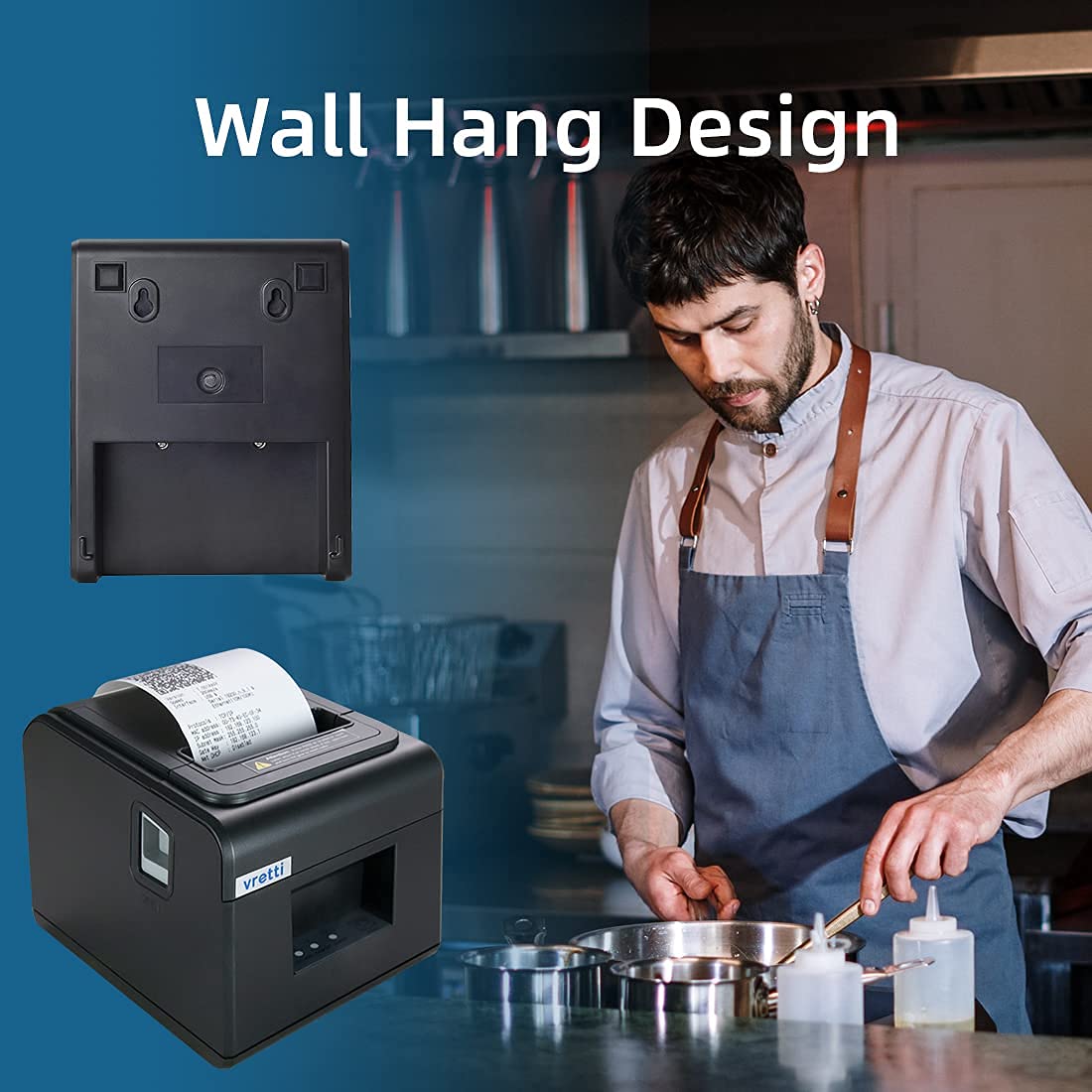 Buy Thermal Receipt Printer, 3'1/8 80mm Direct Thermal Printer with USB