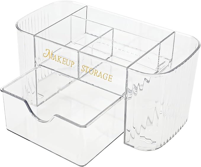Organizador Acrílico Transparente para Uñas con Cajón - 6 Compartimentos miniatura 3