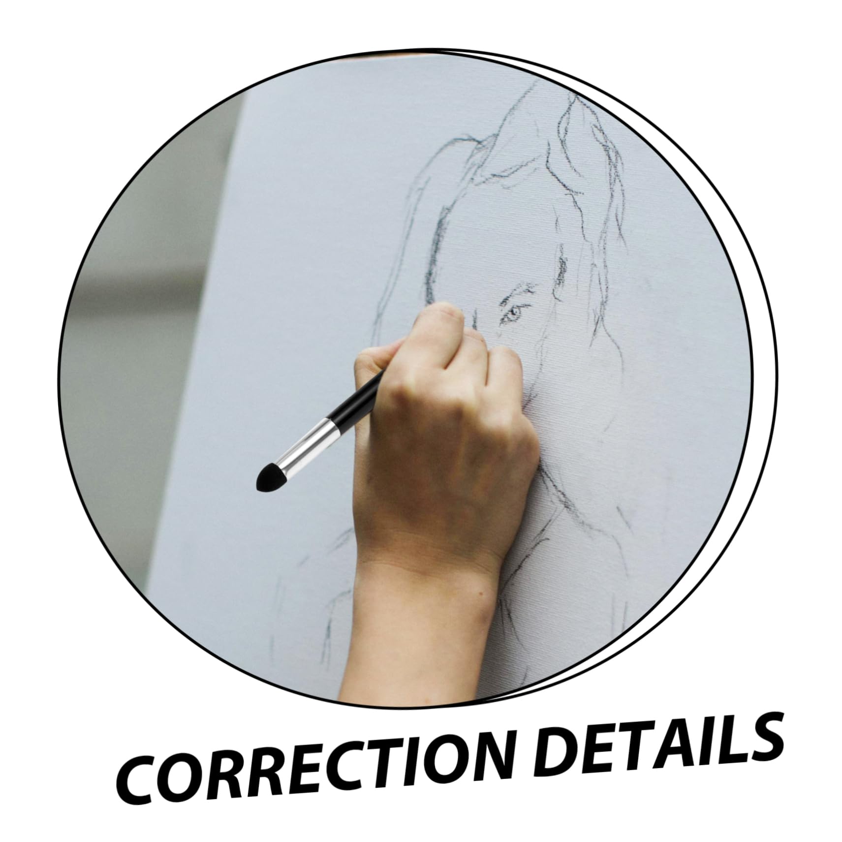 NUOBESTY 16pièces Estompes à Double Tête Éponge pour Dessin Et Ombres Outils De Réutilisables pour Artistes Débutants Et
