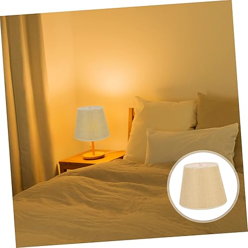 Vista 23 de GANAZONO Pantallas de lámpara de tambor – Pantalla de tela para lámpara de mesa/lámpara colgante de suelo, lino natural hecho a mano clásico moderno
