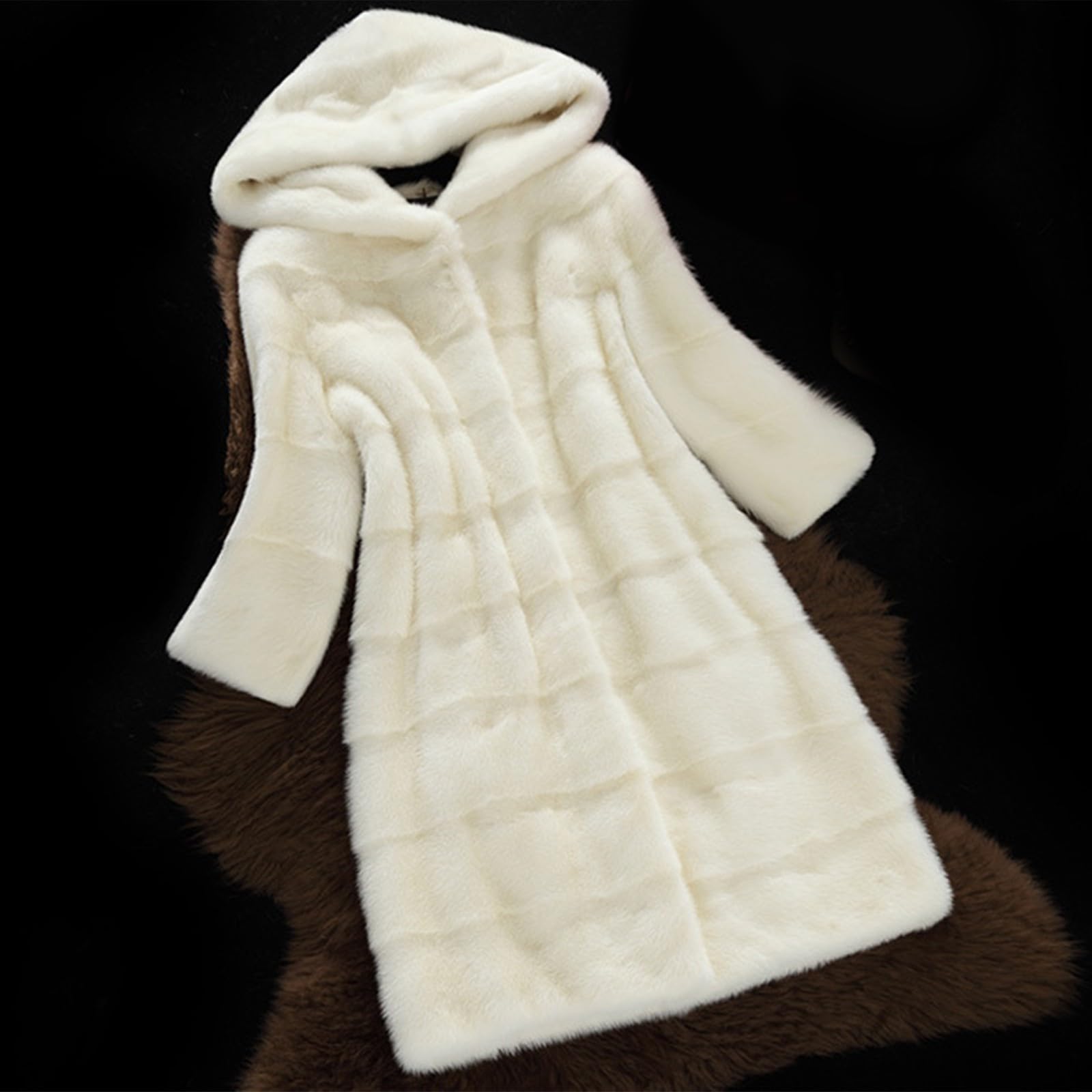 Cappotto in Pelliccia Sintetica da Donna Lungo Giacca in Pelliccia Artificiale Trench Invernale Soprabito Spesso e Caldo Parka Invernale Cappotti Moda per Uscire Giacca Invernale Cappotto Per Uscire