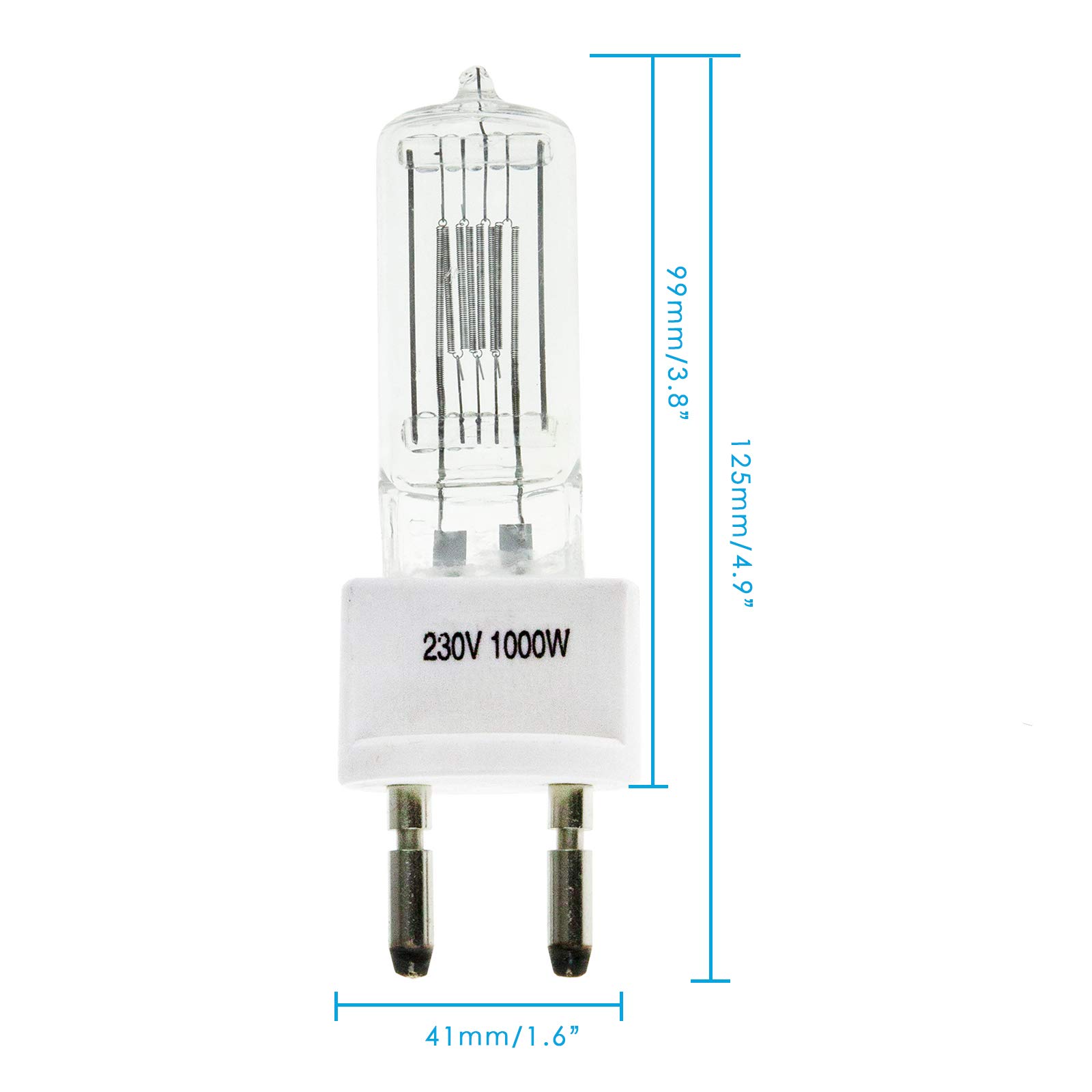 5X Halogène Fresnel Tungstène 1000W, Ampoule Halogène, Lampes Halogènes 3200K 230V, Lumière Continue Fresnel Tungstène pour La Photographie De Produit