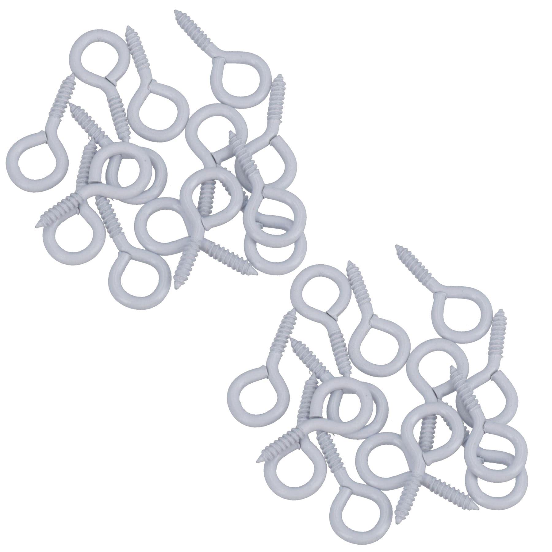 Screw Eye Hooks Fasteners Picture Curtain Hanger 8mm Hook 30mm Length 28pc