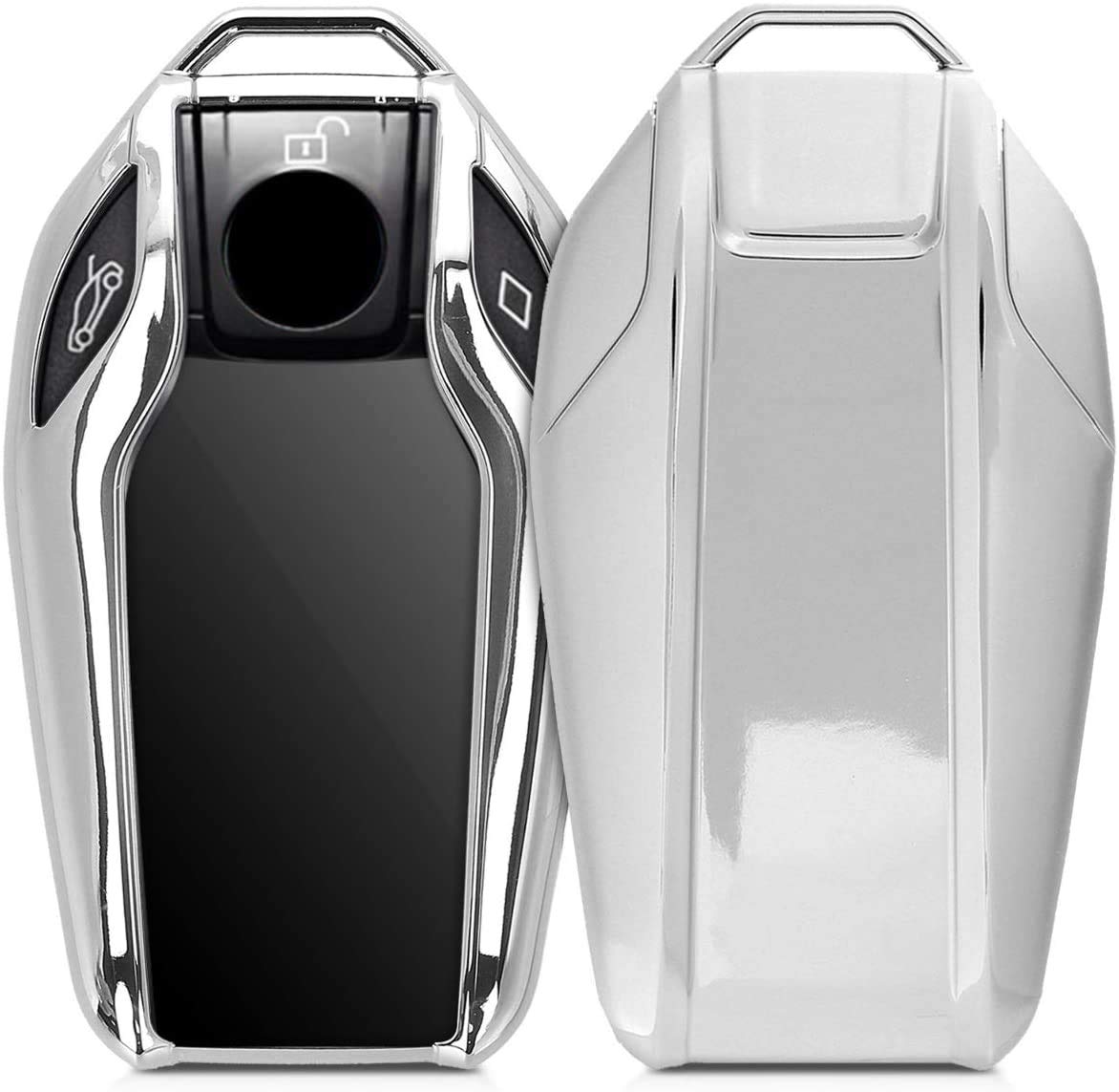 JVCV® TPU Car Key Cover Compatible with BMW X Series Key (Silver)
