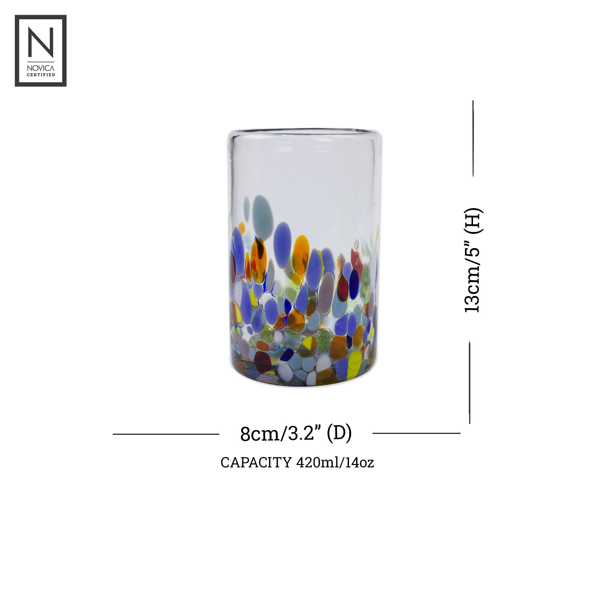 Amazon.com: Novica: Handblown Eco-Friendly Recycled Glassware
