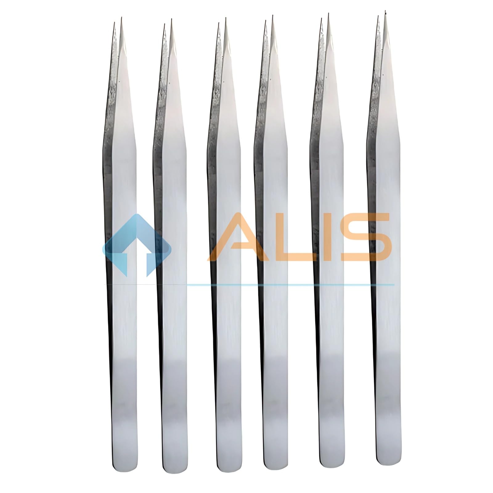 Alis Set of 6 Non-Magnetic Stainless Steel Tweezers - Heavy Duty For Electronic Gadgets & Personal Care (B093W9S9G8) Amazon Price History, Amazon Price Tracker