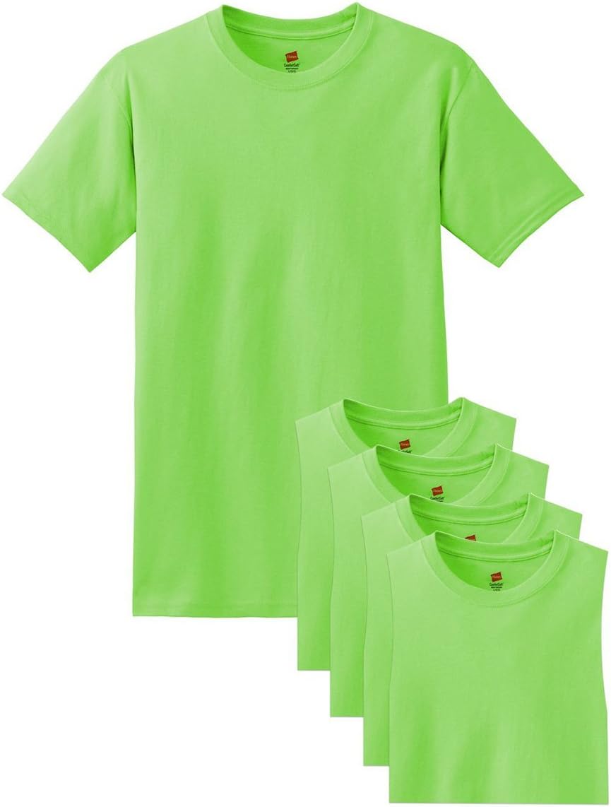 Hanes Mens Tall 100% Cotton Crew Neck Undershirts, Tagless, Ultra Comfort, Multipack