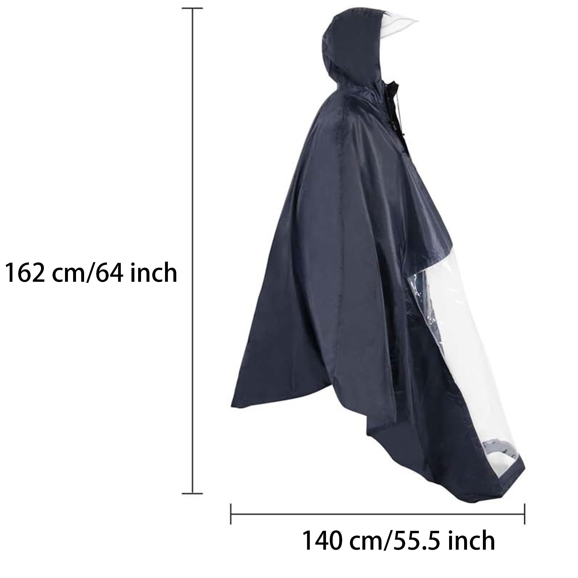 Copertura Impermeabile Antipioggia, Schiena Con Specchio Retrovisore e Riflettore, Poncho Antipioggia Per Veicoli Elettrici, Poncho Impermeabile Per Sedie a Rotelle Con Cappuccio