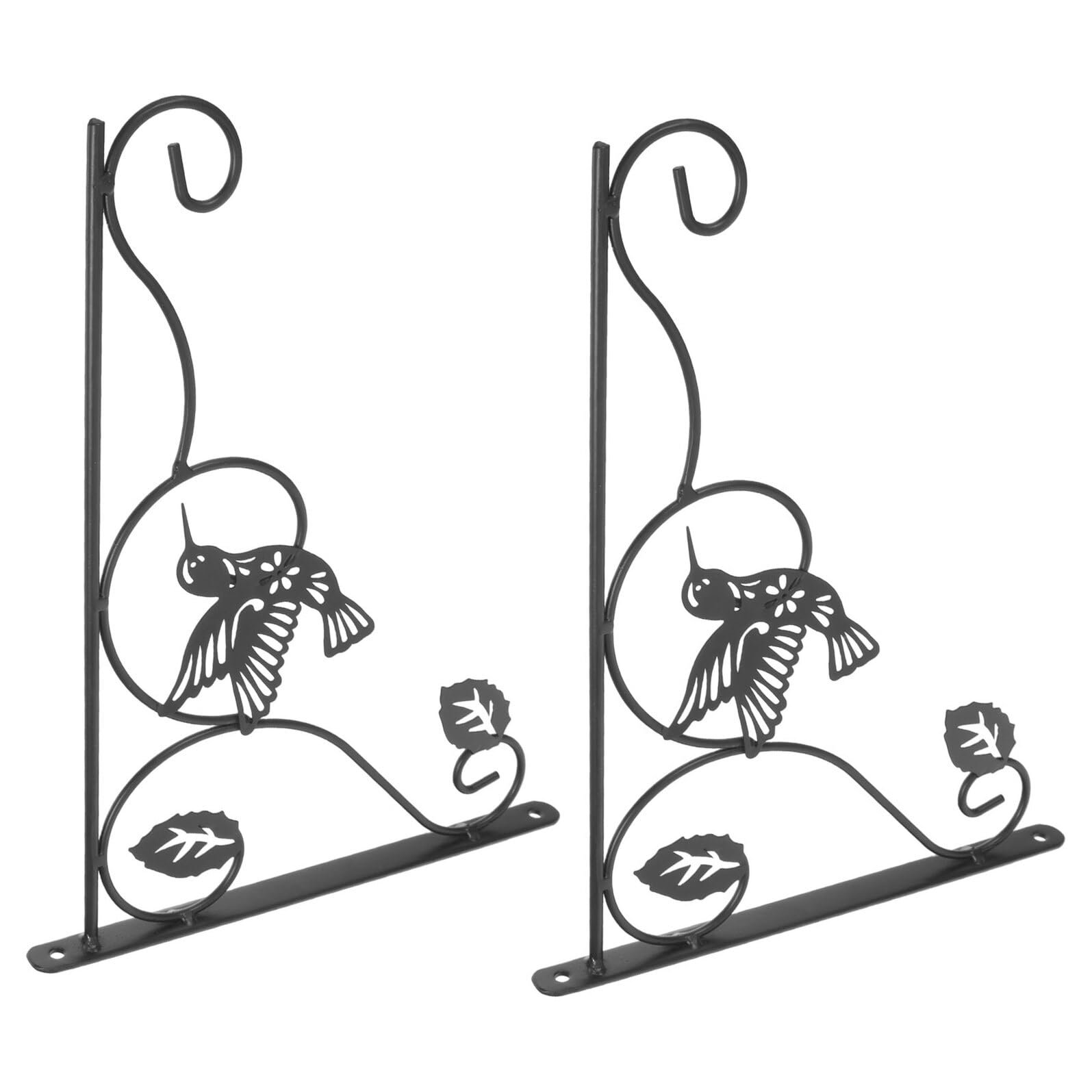2 Piezas Soporte Negro Colgantes de Acero al Carbono para Soporte Resistente para Macetas y Linternas Adecuado para Jardín y Porche Exterior