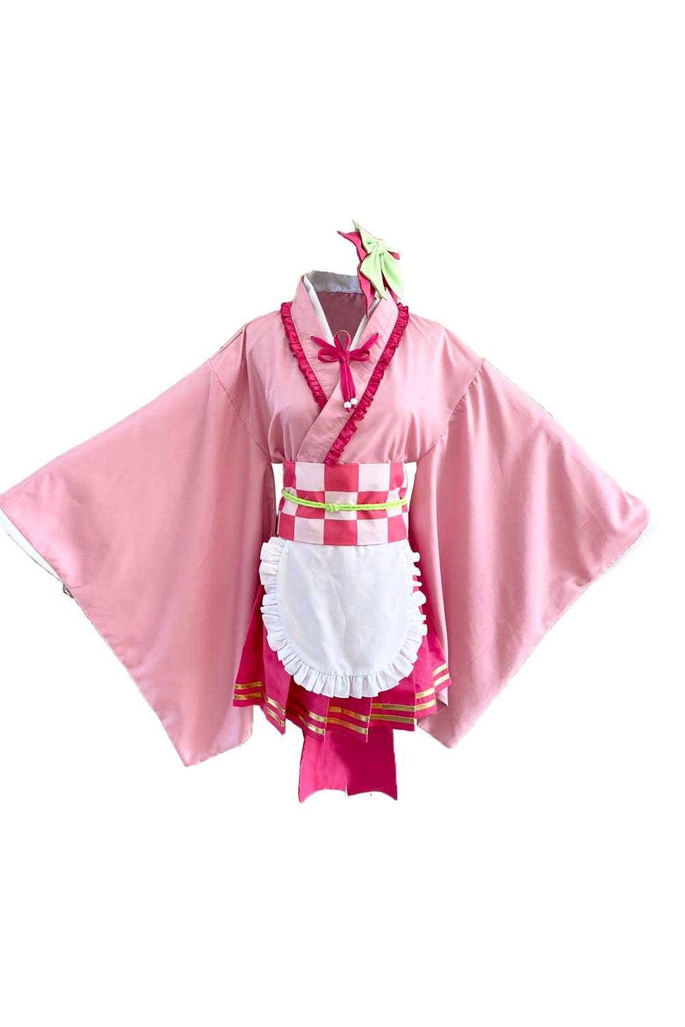 Kanao Tsuyuri Maid Cosplay Costume Kimono Suit Anime Maid Dress Outfit for Women