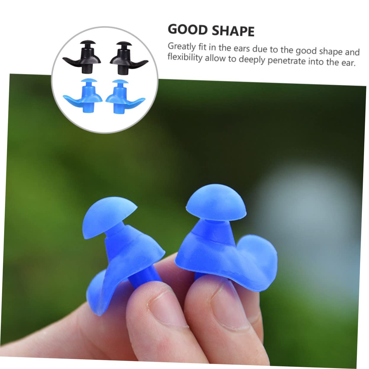 FRCOLOR Noise Reducing Reusable Moldable Silicone Earplugs Waterproof for Swimming