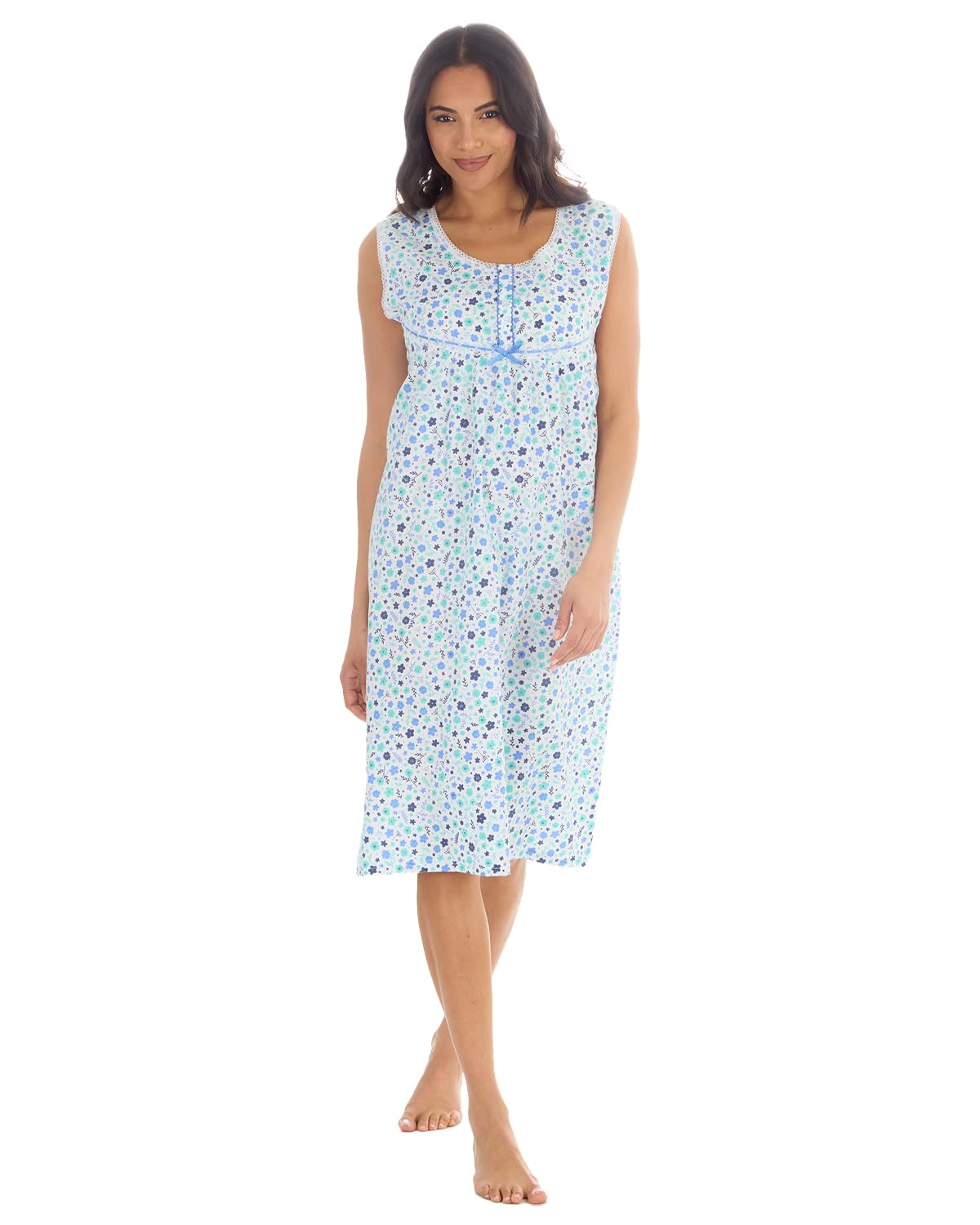 Undercover Ladies Sleeveless Woven Nightie 34B2116 Blue 22-24