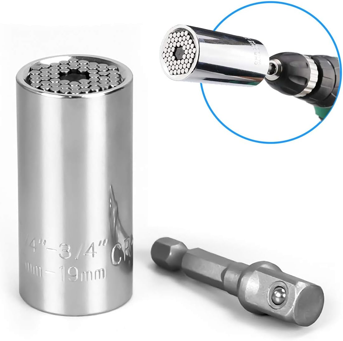 Universal Socket, Professional 7mm-19mm Universal Sockets Tools Gifts for Men Him Husband Dad Father DIY Handyman Women