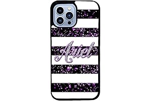 iPhone 8 Plus Case, Silver Glitter Bars