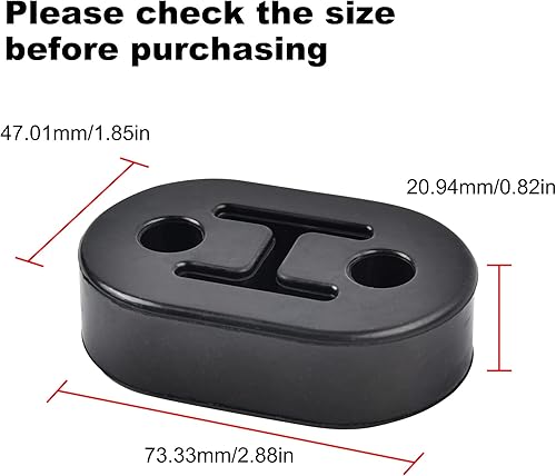 Miniatura 7 de EVIL ENERGY Abrazadera de banda de escape de 3.0 pulgadas, 4 piezas, paquete con 2 agujeros para suspensión de escape universal, 2 unidades