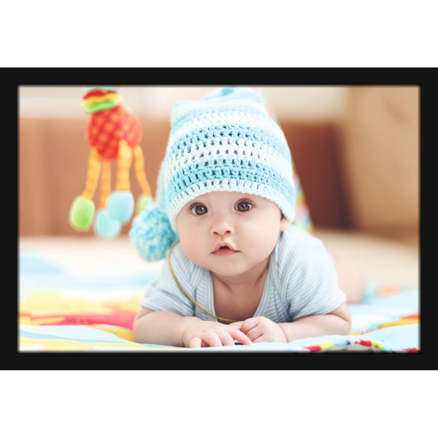 Mad Masters Newborn Baby Infant Painting Aesthetic Hanging Photo Frame Decorative Item Home Decoration and Wall Decor for Living Room and Bedroom (MM 1287, 12x18 Inch, Canvas, Without Plexi Glass)