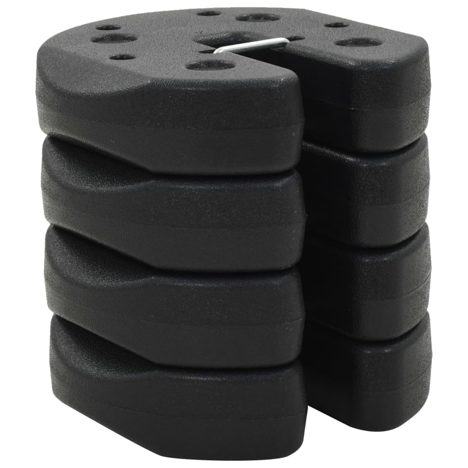 Maski do pawilonu z czarnego cementu, 3,25 kg, 220 x 50 cm, odporne na warunki atmosferyczne, powlekane tworzywem sztucznym, idealne do rur 30 mm, zabezpiecz swój namiot przy silnym wietrze