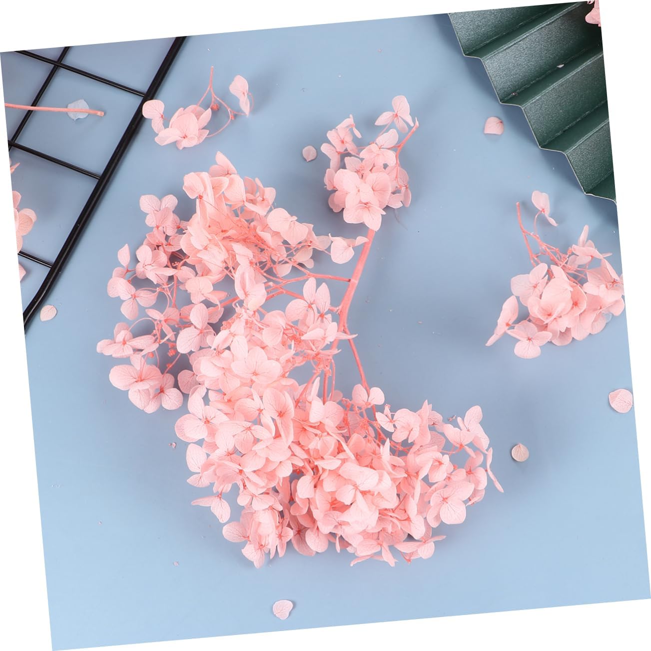 SOLUSTRE 1Pack Natural Dried Hydrangea Petals for DIY Ornaments Pink Floral Decoration for Crafts Home Decor and Nail Art Unique Natural Flower Petals