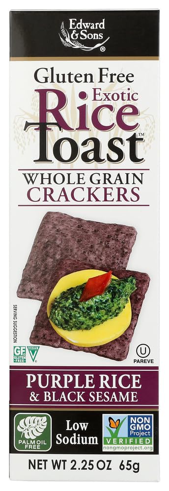 EDWARD & SONS TOAST RICE PRPL&BLK SSME, 2.25 OZ