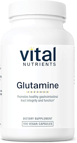Vital Nutrients Glutamina | 3400 mg de L-Glutamina | Función saludable del tracto gastrointestinal | Gluten, lácteos, sin soja | Sin OMG | 90