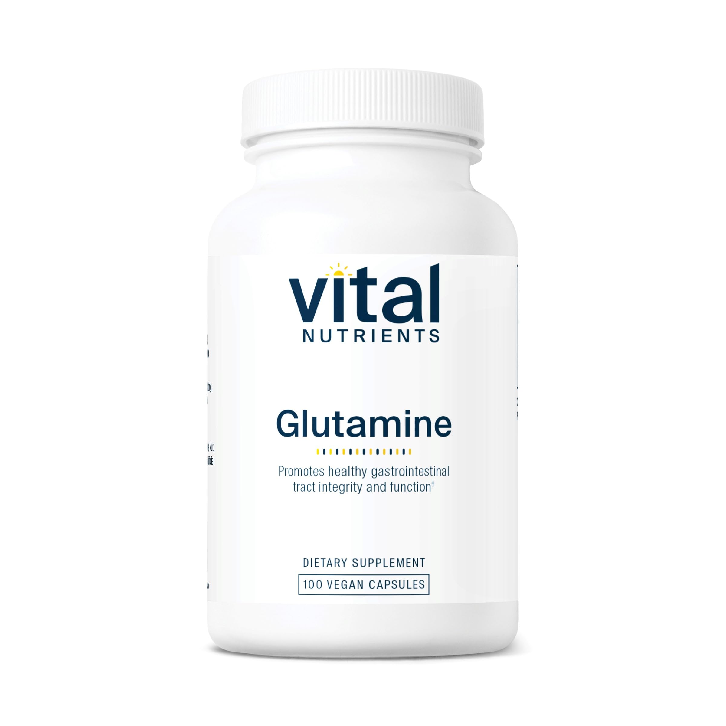 Vital NutrientsGlutamine | 3400mg L-Glutamine | Healthy Gastrointestinal Tract Function | Gluten, Dairy, Soy Free | Non-GMO | 90 Glutamine Capsules