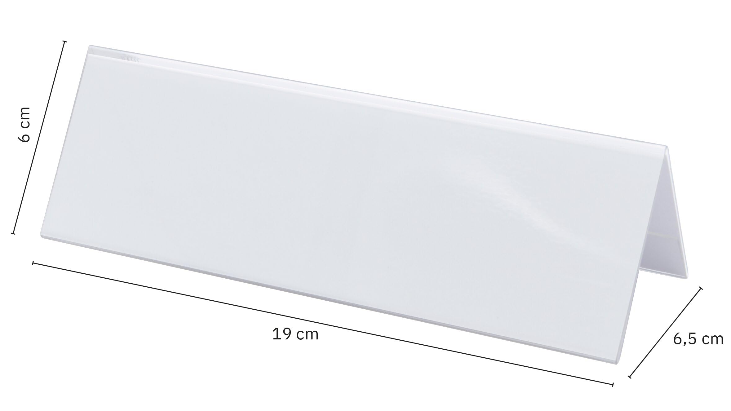 SIGEL Ta132 Lot de 5 Présentoirs Chevalets de Table, 19 X 6 X 6,5 cm, Transparent