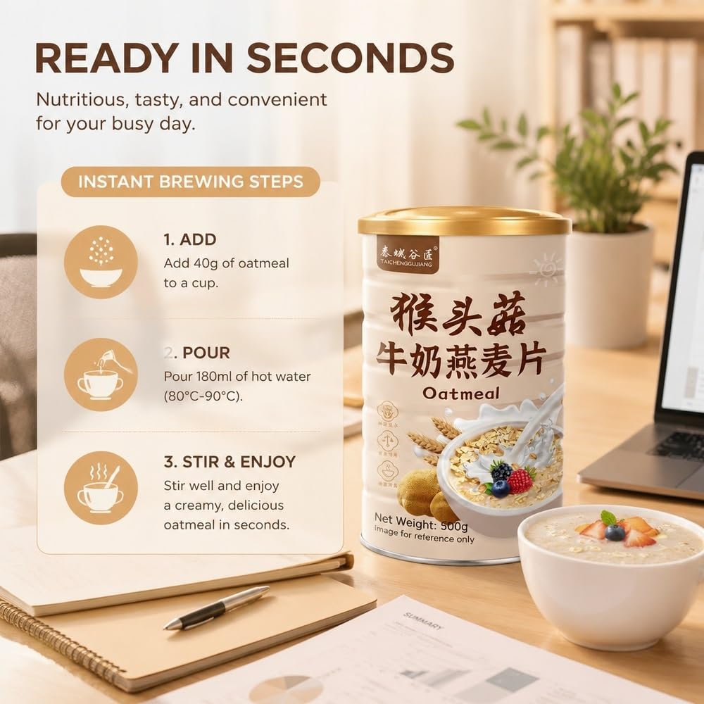 Farina D'avena Al Latte 500 G Sostituto Del Pasto Ripieno Di Cereali For La Colazione Istantaneo