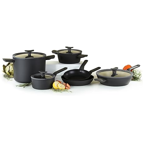 Leo 10Pc Cast Aluminum Non-stick Cookware Set