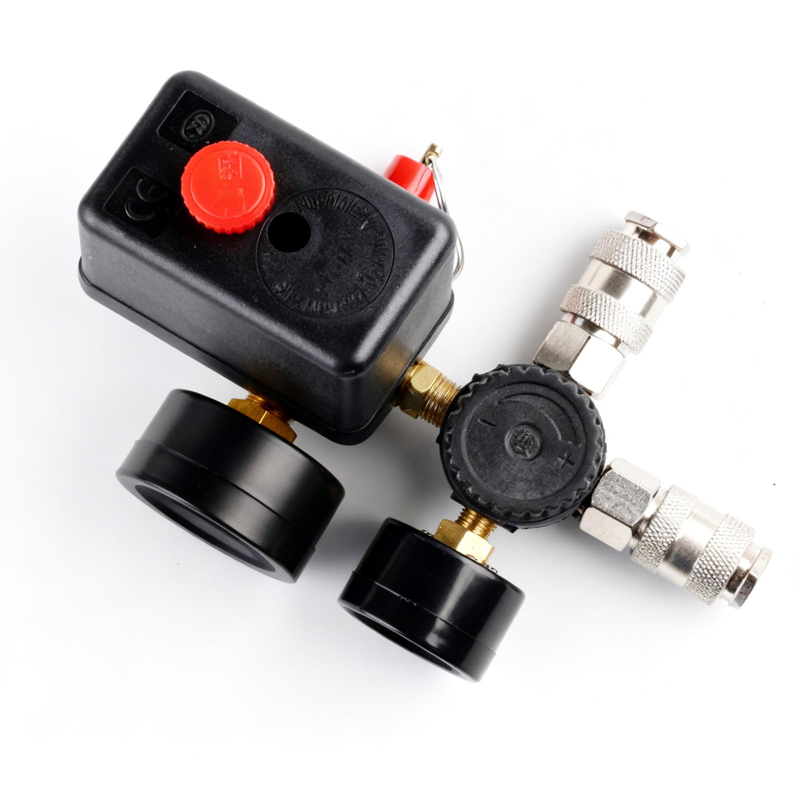 Pressostato compressore regolatore di pressione, compressore d'aria 220 V con 2 manometri, regolatore interruttore compressore valvola di controllo, 90 – 120 PSI compressore d'aria compressore