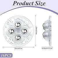 Vista 8 de Honoson 8 Pcs Self Adhesive Caster Wheels Appliance Rollers Appliance Sliders for Kitchen 360° Swivel Universal Wheel Mini Small Kitchen