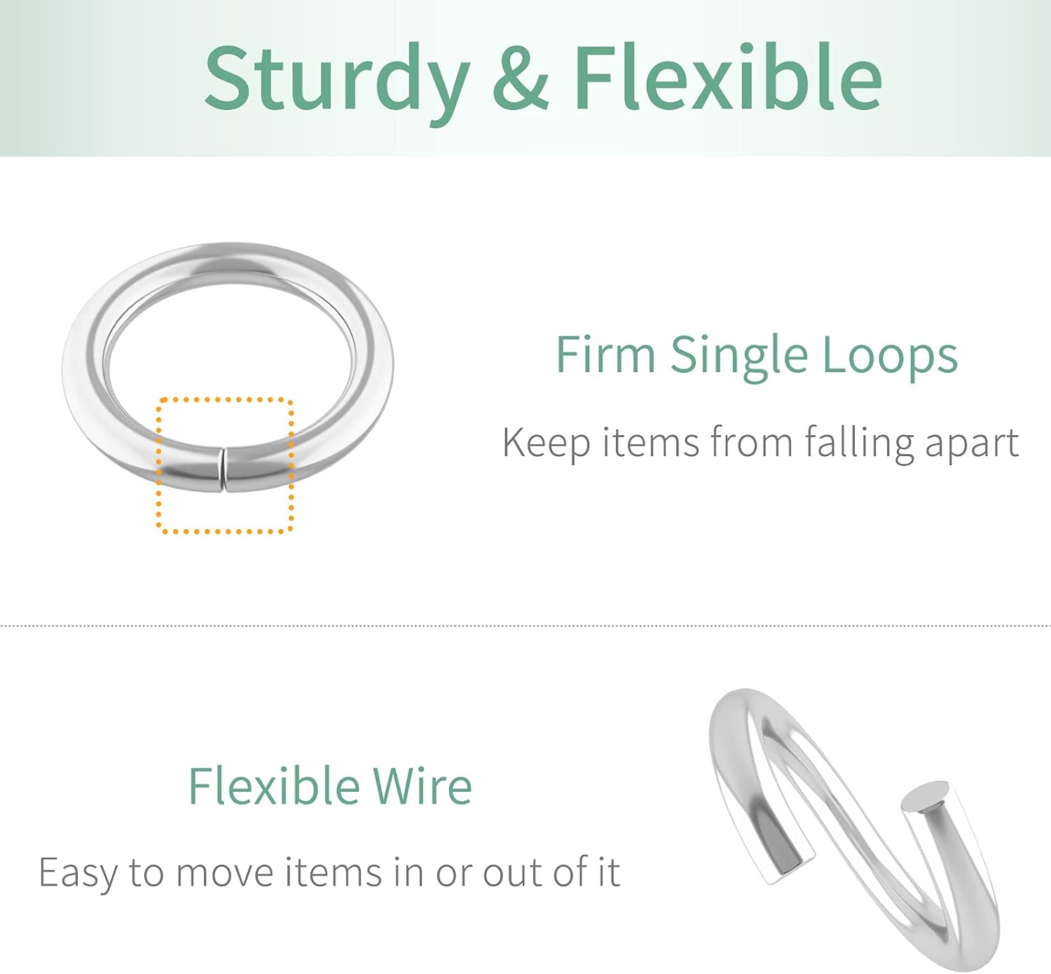 Uniclife 6 mm Silver Jump Rings for Jewelry Making Open Single Loops Mini Ring Connectors for Keychains and Necklace Repair (1000 PCS) - Image 7